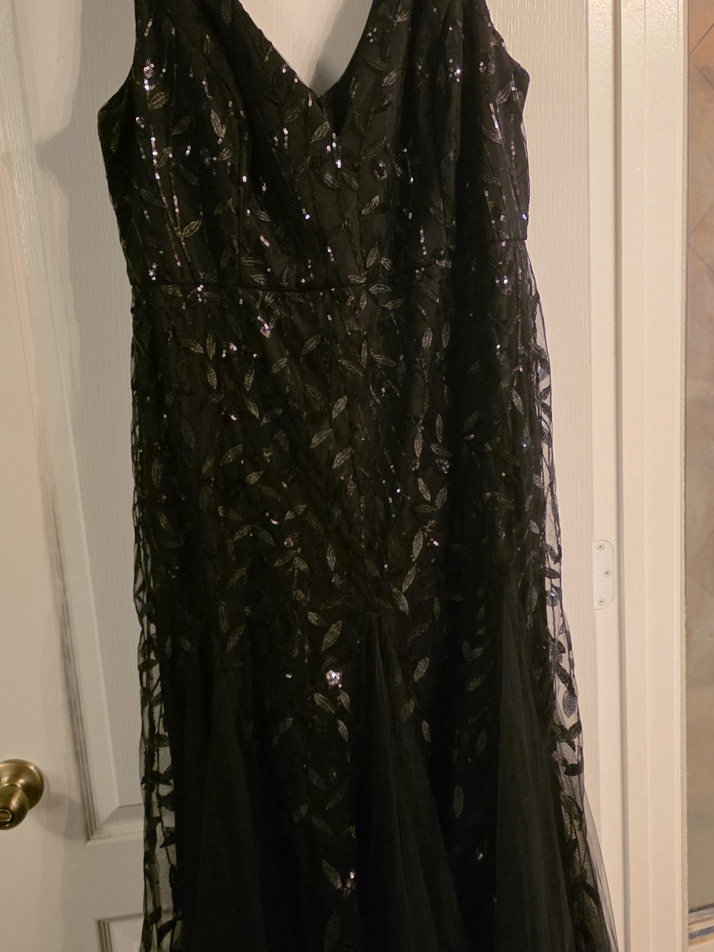Ever Pretty Black Sequin V-Neck Gown